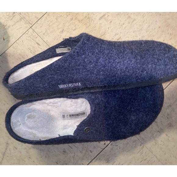 Birkenstock Zermatt Dark Blue Wool Felt‎ Sandals Slippers Size 46 US 13 - Picture 5 of 11
